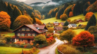 Autumn walking tour in A beautiful German village 4K 60fps - Charming countryside in Germany