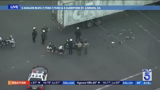 LAPD motorcycle officer involved in crash in Carson