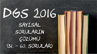 DGS 2016 - Matematik (31. - 60. sorular)