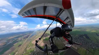 Hang Gliding - the April day we flew - aerotowing at Sutton Meadows