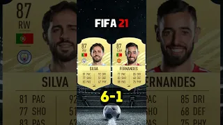 Bernardo Silva VS Bruno Fernandes Fifa Comparison | #fifa16 #fifa23 #eafc24 #football #shorts #fifa