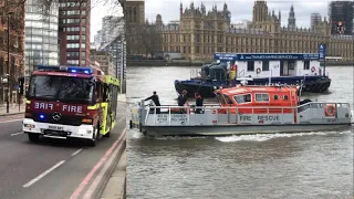 PERSONS REPORTED! London Fire Brigade Responding To Persons In River Thames! FRU/Fire Boats!