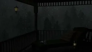 Gentle Rainstorm Outside the Summer Tropical Forest - Rain comes suddenly, rain sounds brings sleep