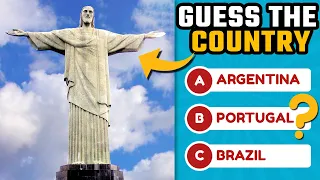 Guess the COUNTRY by its Famous LANDMARK & MONUMENTS | GEOGRAPHY QUIZ Game🗼🏯🗽