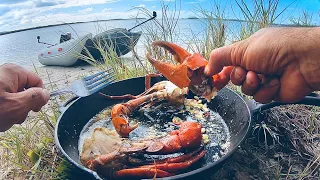 Solo Beach Camping MUD CRAB MISSION, Living From The Ocean - Part 2