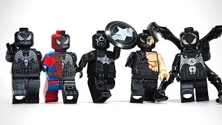Venom Spider Man Venom Captain America Venom Deadpool We are Venom Unofficial Lego Minifigures