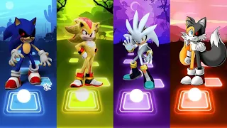 Sonic Exe 🆚 Super Shadow Sonic 🆚 Tails Exe Sonic 🆚 Silver Sonic | Sonic EDM Rush