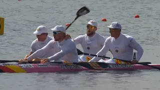 K2 men 500m Final A WorldCup Poznan Jacob Schopf, Max Lemke, Tom Liebscher