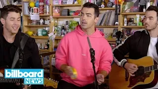 The Jonas Brothers Get Jazzy With NPR Tiny Desk Concert Performance of 'Sucker' | Billboard News