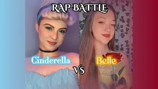 #POV Cinderella and Belle have a rap battle! (#COLLAB with @HollynnRagland 👑) #acting #Disney #fyp