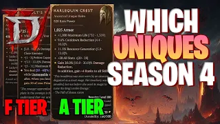 Diablo 4 Season 4 Best and Worst Uniques Which Uber Uniques are good? : Diablo 4 Guide All Classes