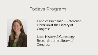 Local History & Genealogy Research at the Library of Congress