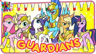 My Little Pony Guardians Twilight Sparkle Pinkie Pie RainbowDash Rarity Coloring Pages How To Color