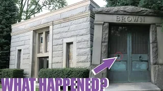 Mysterious Mausoleums at Old Graveyard in the Country