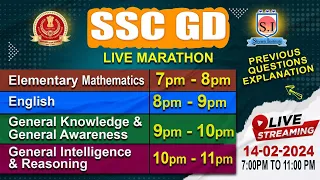 SSCGD LIVE MARATHON| ARITHMETIC | ENGLISH | GK |General Intelligence & Reasoning| #shyaminstitute