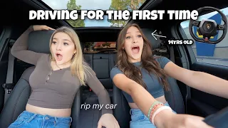 TEACHING MY LITTLE SISTER HOW TO DRIVE *help*