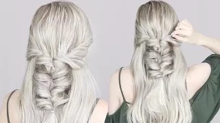 HOW TO: Half-up Half-down Hairstyle |  Twisted Pull-Through Braid