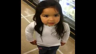 3 year old scolds dad in store