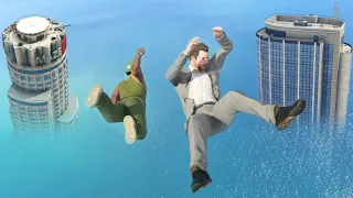 GTA 5 Water Ragdolls/Falls episode 2 [Flooded Los Santos]