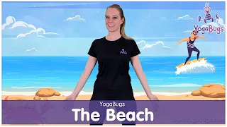 YogaBugs | Kids Yoga Story Trip to the Beach | Kids Yoga