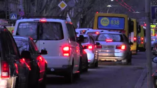 В Одессе протестующие торговцы создали в центре гигантскую пробку