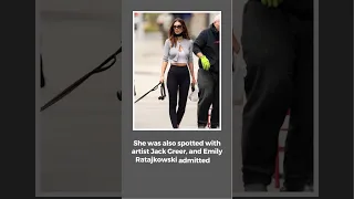 Emily Ratajkowski Paired Itty-Bitty Bra Top With Low-Rise Leggings For a Date Night With Eric Andre
