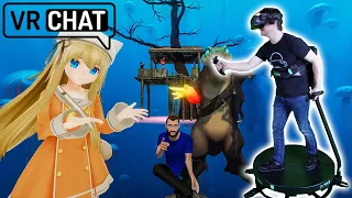I play VRChat on the "KAT Walk C" VR Treadmill