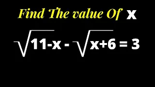Math Olympiad Question | Find The value of x | Nice equation...