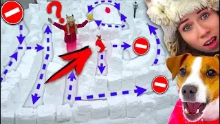 OBSTACLE COURSE FOR DOG SNOW MAZE