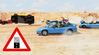 BeamNG Drive - Racing And Mostly Crashing The Civetta Bolide Remaster On The Long Bumpy Desert Road