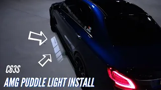 Installing AMG Puddle Lights On My 2021 C63s Sedan | $100 DIY