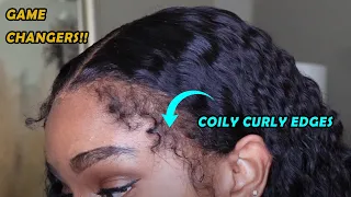 They made Coily Curly Edges? GAME CHANGERS!! Super Natural 3a/3b Curly Edges Hairline on A HD Wig!