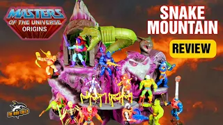 Masters of the Universe Origins Snake Mountain playset Setup and Review!