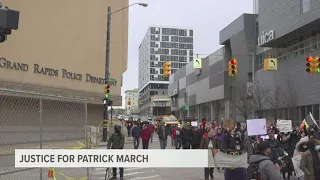 Community activists march through downtown GR, calling for justice for Patrick Lyoya