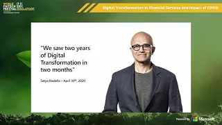 Microsoft Digital Transformation In Financial Services And Impact Of COVID 19 | SFF 2020