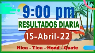 9 PM  Sorteo Loto Diaria Nicaragua │ 15 Abril de 2022