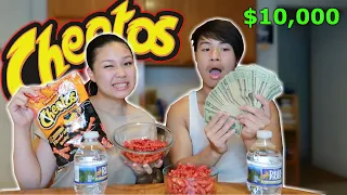 XXTRA FLAMIN HOT CHEETOS CHALLENGE !!! 🔥 ($10,000 CASH BET)