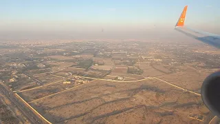 SkyUP Boeing 737-800, Dubai International Airport (DXB), line up for landing, заход на посадку