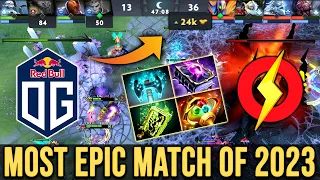 EPIC BASE RACE - 80 MIN MEGA CREEPS COMEBACK - OG vs Ooredoo Thunders DPC 2023 DOTA 2