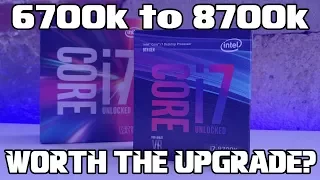 Intel 6700k vs 8700k: Gaming and Adobe Benchmarks