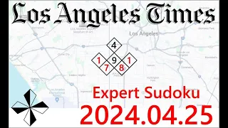 LA Times  Expert Sudoku, Apr. 25, 2024