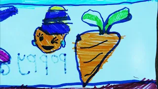 Childrens Harvest Art paintings drawing Come ye thankful people come song hymn