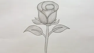 Rose drawing tutorial!! drawing for beginners!! how to draw a rose for beginners!! pencil drawing