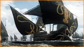 Game of Thrones S7E1 -  Iron Fleet arrival