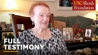 Jewish Survivor Miriam Steinfeld Full Testimony | USC Shoah Foundation