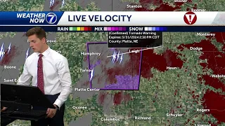 Tornado warning issued for land spout in part of eastern Nebraska