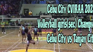 CHAMPIONSHIP highlights.CEBU. CITY CVIRAA 2024 VOLLEBALL GIRLS SEC. CEBU CITY VS TANJAY CITY