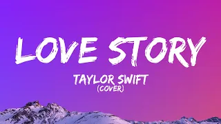 Taylor Swift - Love Story Cover Eltasya Natasha ft. Indah Aqila [ Lyrics Video ]