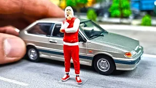 Model car VAZ 2113 RIDES around the toy city! About cars