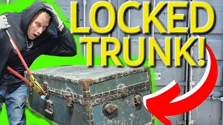 Owner left LOCKED TRUNK in SHIPPING CONTAINER! ~ I can't believe what I find inside?